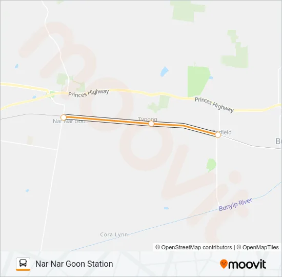 NAR NAR GOON STATION VIA NAR NAR GOON STATION Bus Line Map