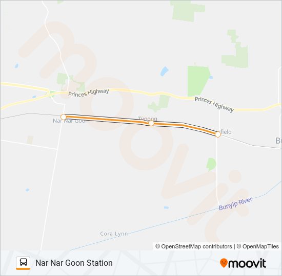 nar nar goon station via nar nar goon station Route Schedules, Stops