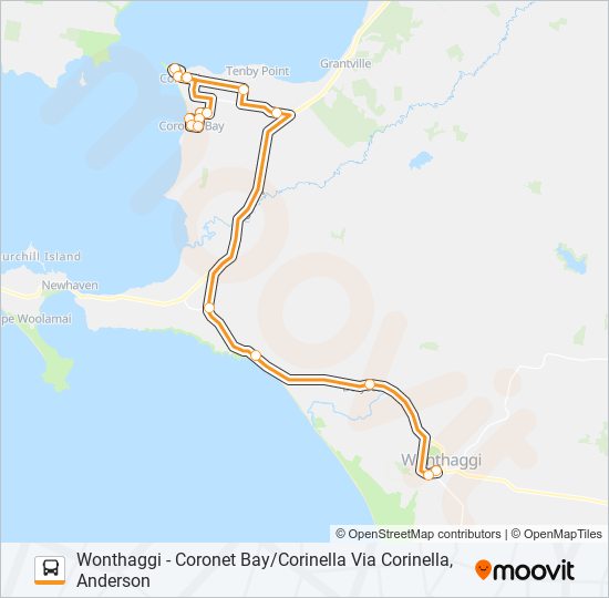 wonthaggi baycorinella via corinella anderson Route Schedules