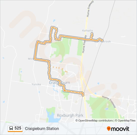 525 Bus Line Map