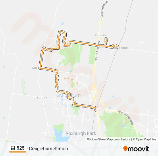 525 Bus Line Map
