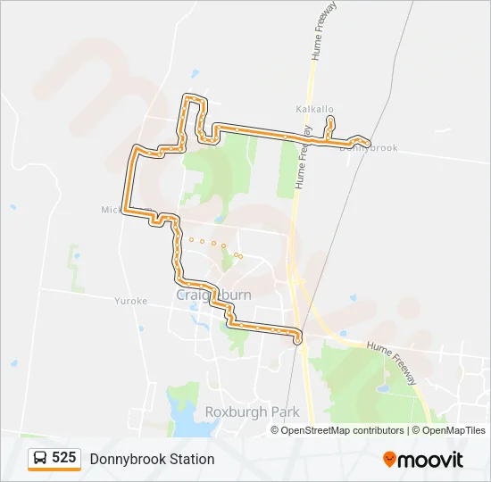 525 Bus Line Map