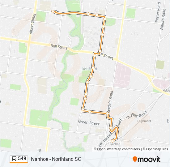549 bus Line Map