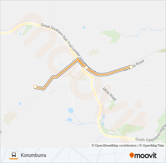 korumburra korumburra via king st Route Schedules, Stops & Maps Korumburra (Updated)
