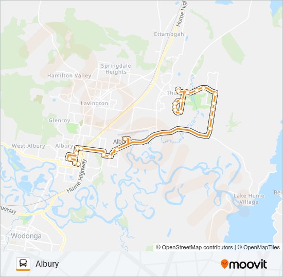 NSW909 Bus Line Map