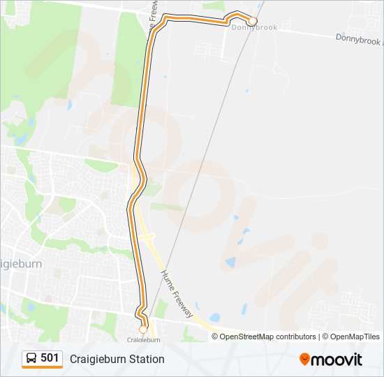 Mapa de 501 de autobús