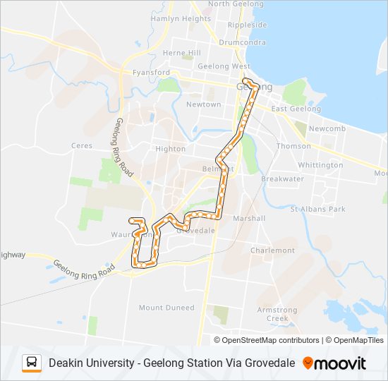 41 bus Line Map