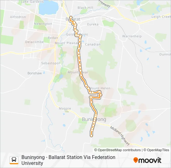 21 Bus Line Map