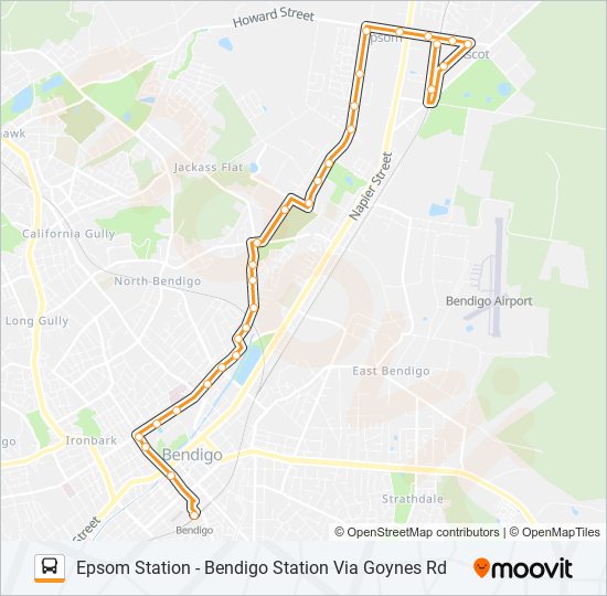 50 bus Line Map