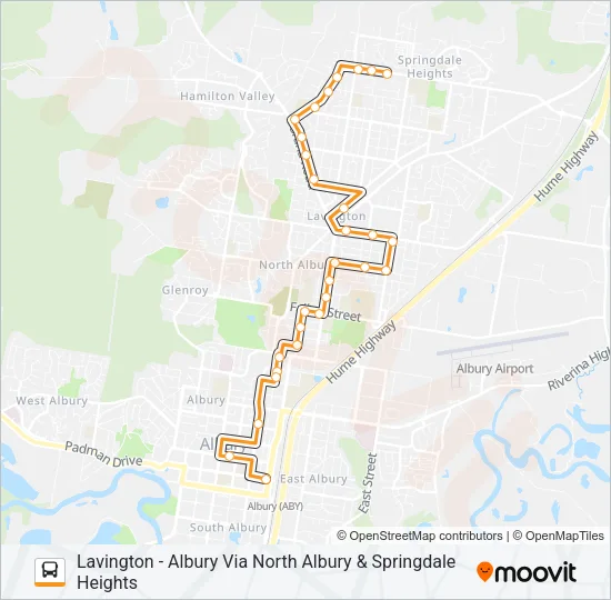 NSW906 Bus Line Map