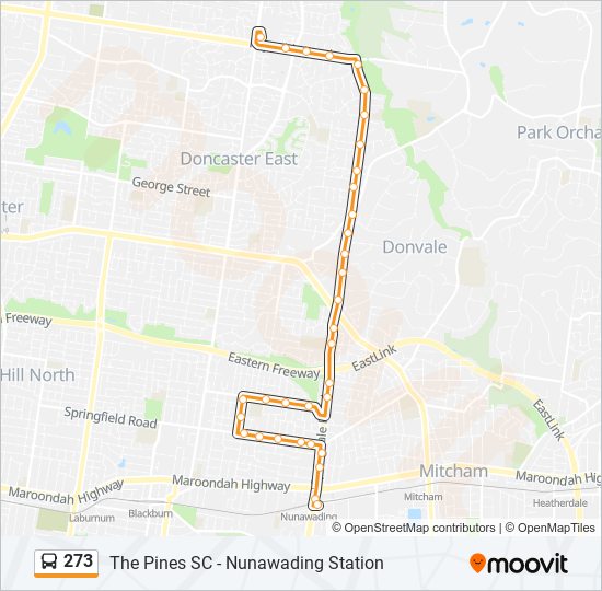 Mapa de 273 de autobús