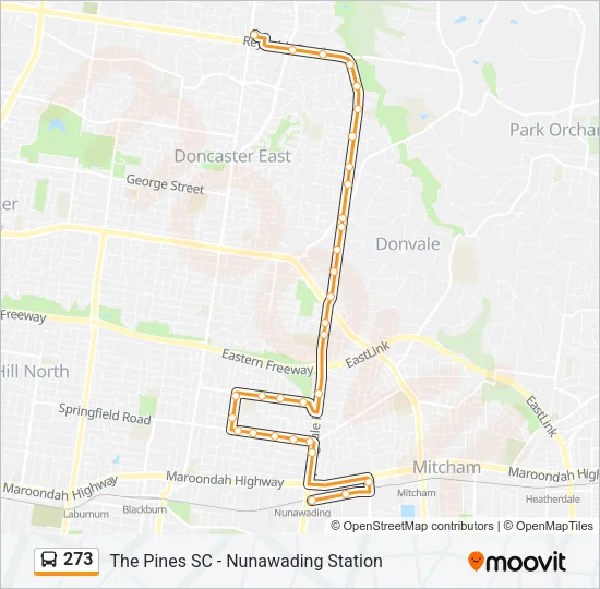 273 Bus Line Map