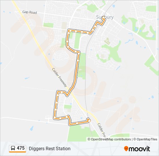 475 bus Line Map