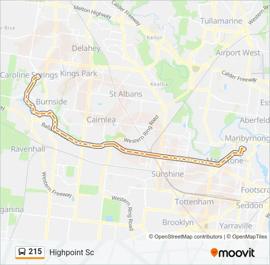 215 Bus Line Map