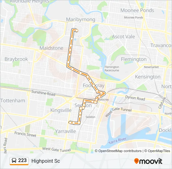 223 Bus Line Map