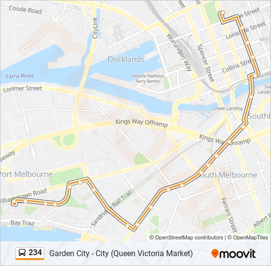 234 bus Line Map