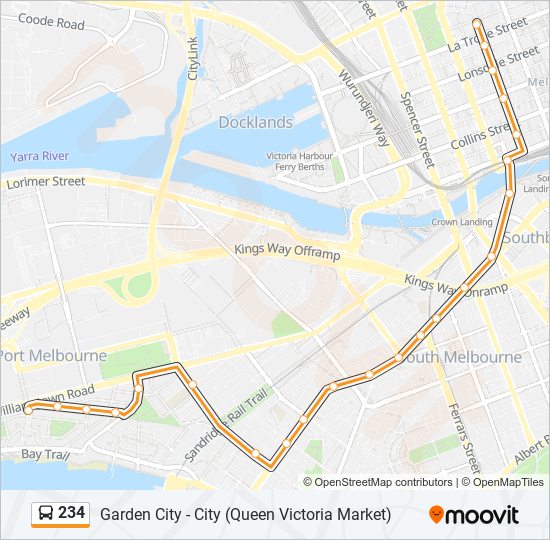 234 bus Line Map