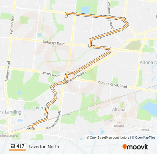 417 Bus Line Map