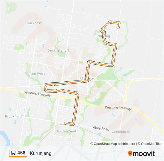 458 Bus Line Map