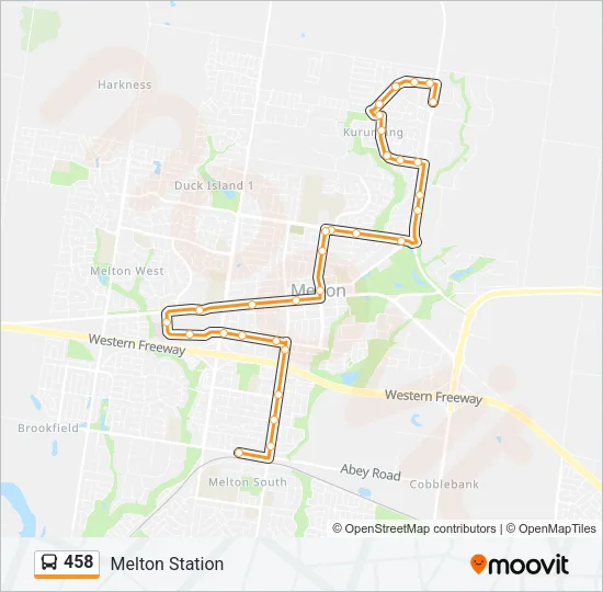 458 Bus Line Map