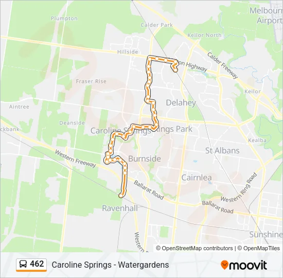 462 Bus Line Map