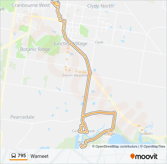 795 Bus Line Map