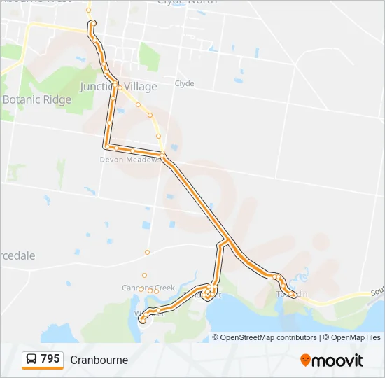795 Bus Line Map