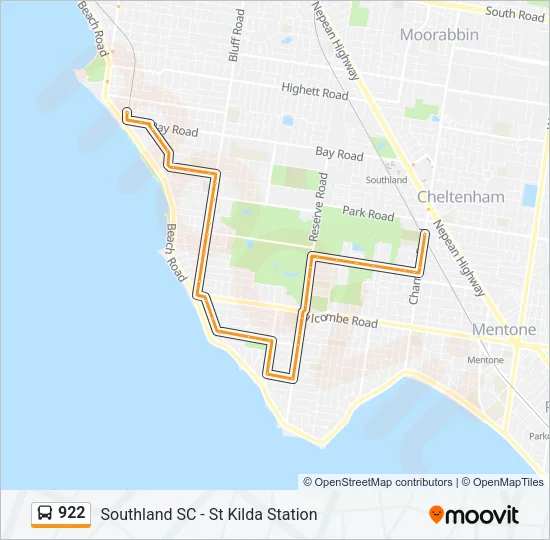 922 Bus Line Map