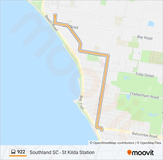 922 bus Line Map