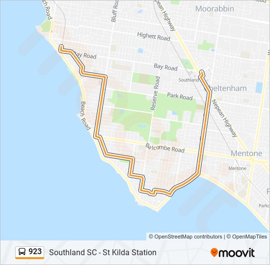 Mapa de 923 de autobús