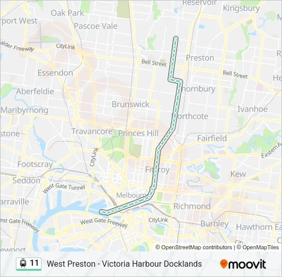 11 Tram Line Map