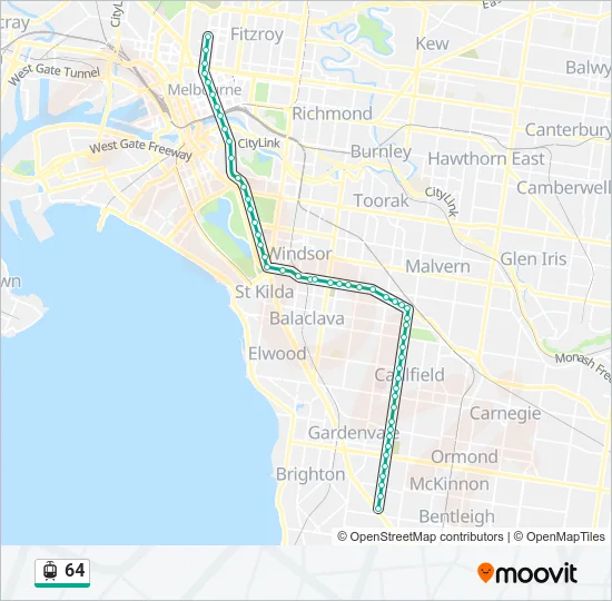 64 Tram Line Map