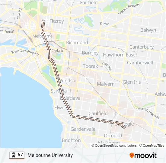 67 Tram Line Map
