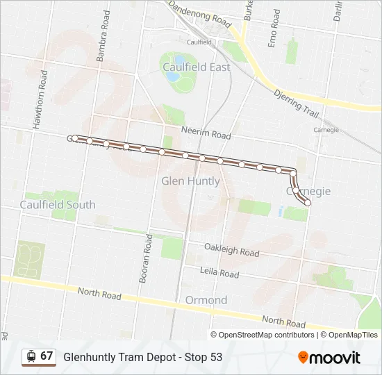 67 Tram Line Map