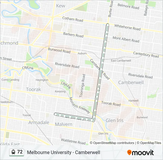 72 Tram Line Map
