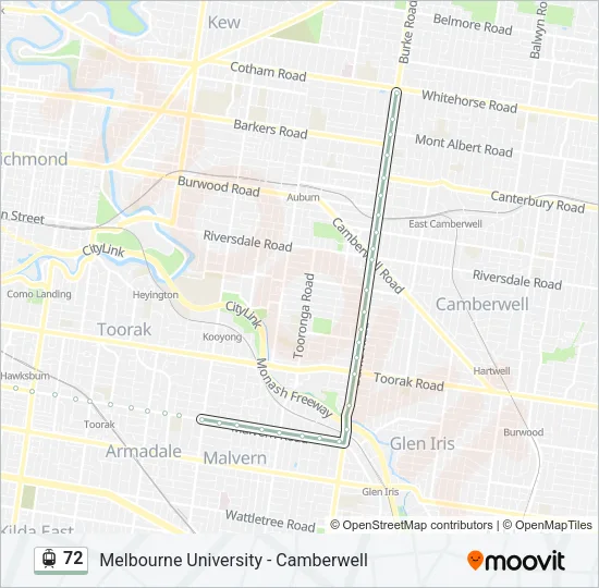 72 Tram Line Map