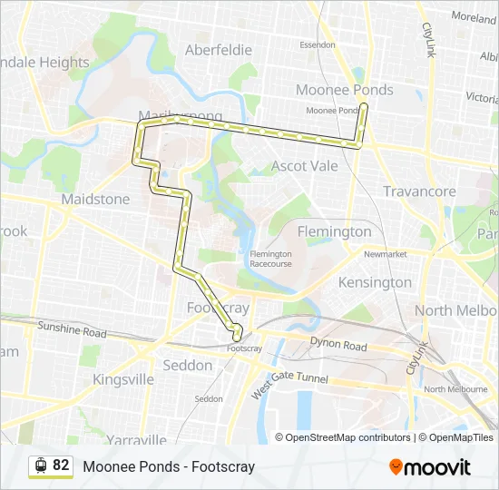 82 Tram Line Map