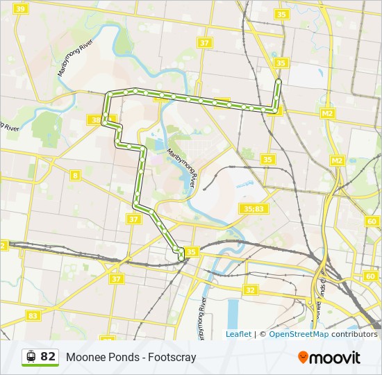 82 Route Schedules Stops Maps Footscray