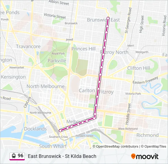 96 Tram Line Map