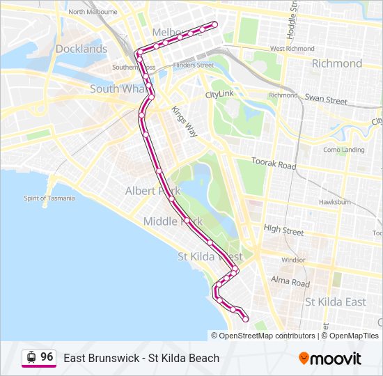 96 Route: Schedules, Stops & Maps - Spring Street - Stop 9 (Updated)