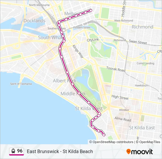 96 Tram Line Map