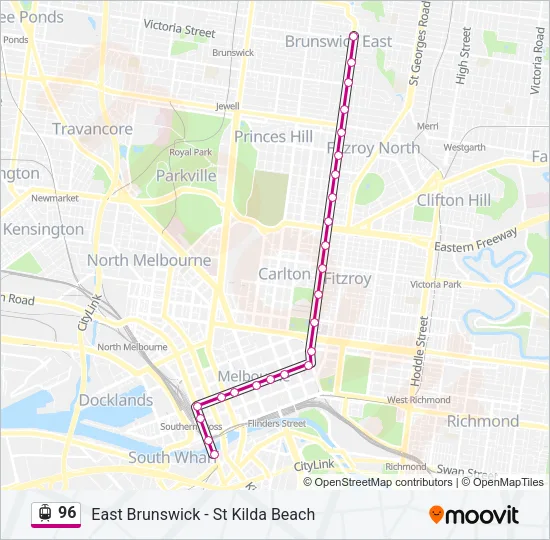 96 Tram Line Map
