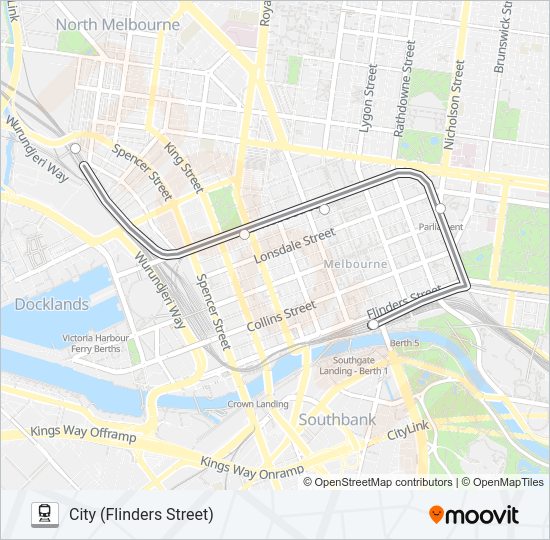 Mapa de FLEMINGTON RACECOURSE de tren