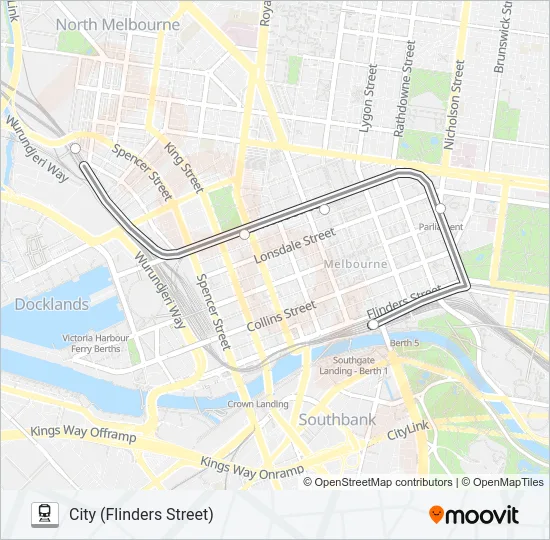 FLEMINGTON RACECOURSE Train Line Map