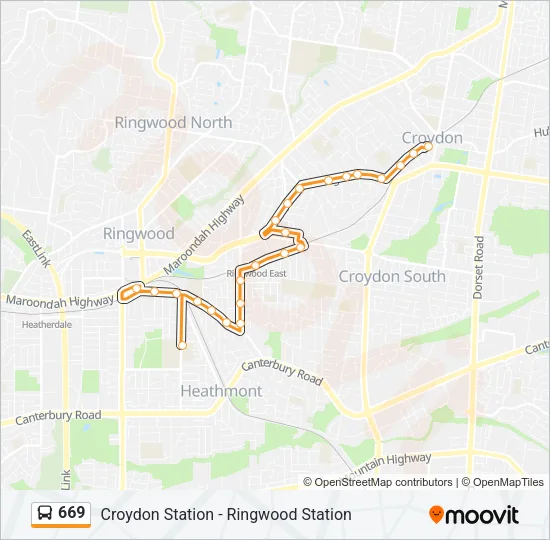 669 Bus Line Map