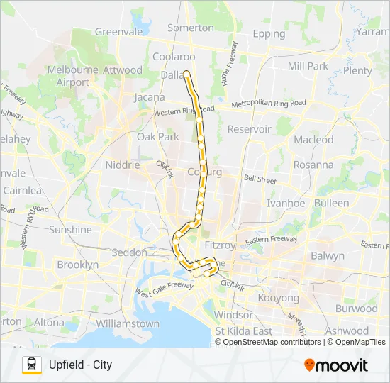UPFIELD Train Line Map