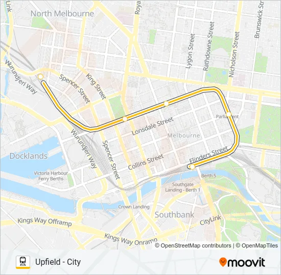 UPFIELD Train Line Map