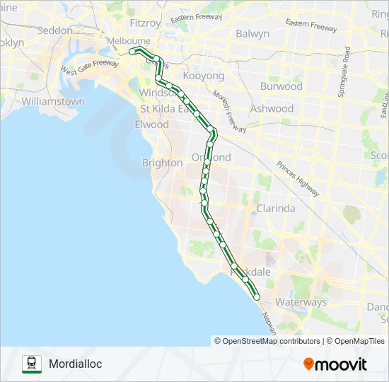FRANKSTON Train Line Map