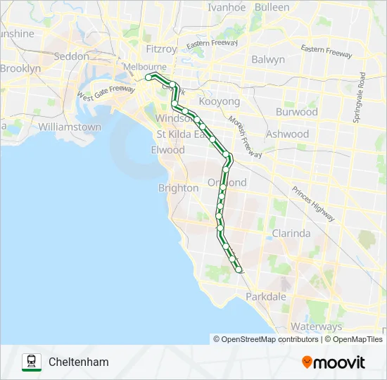 FRANKSTON Train Line Map