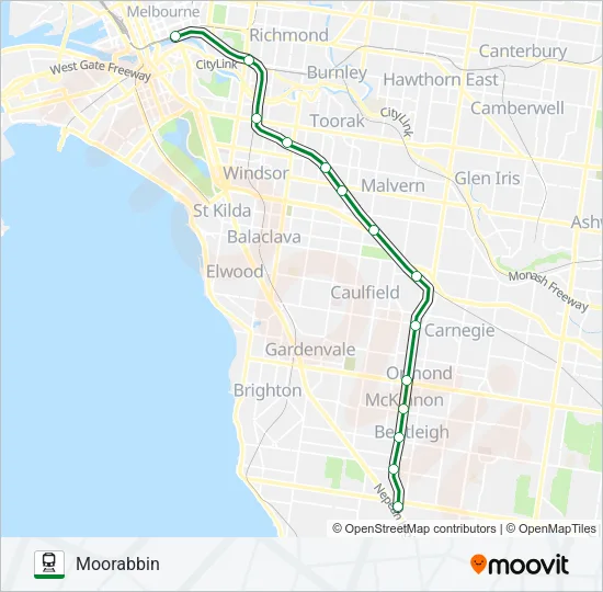 FRANKSTON Train Line Map